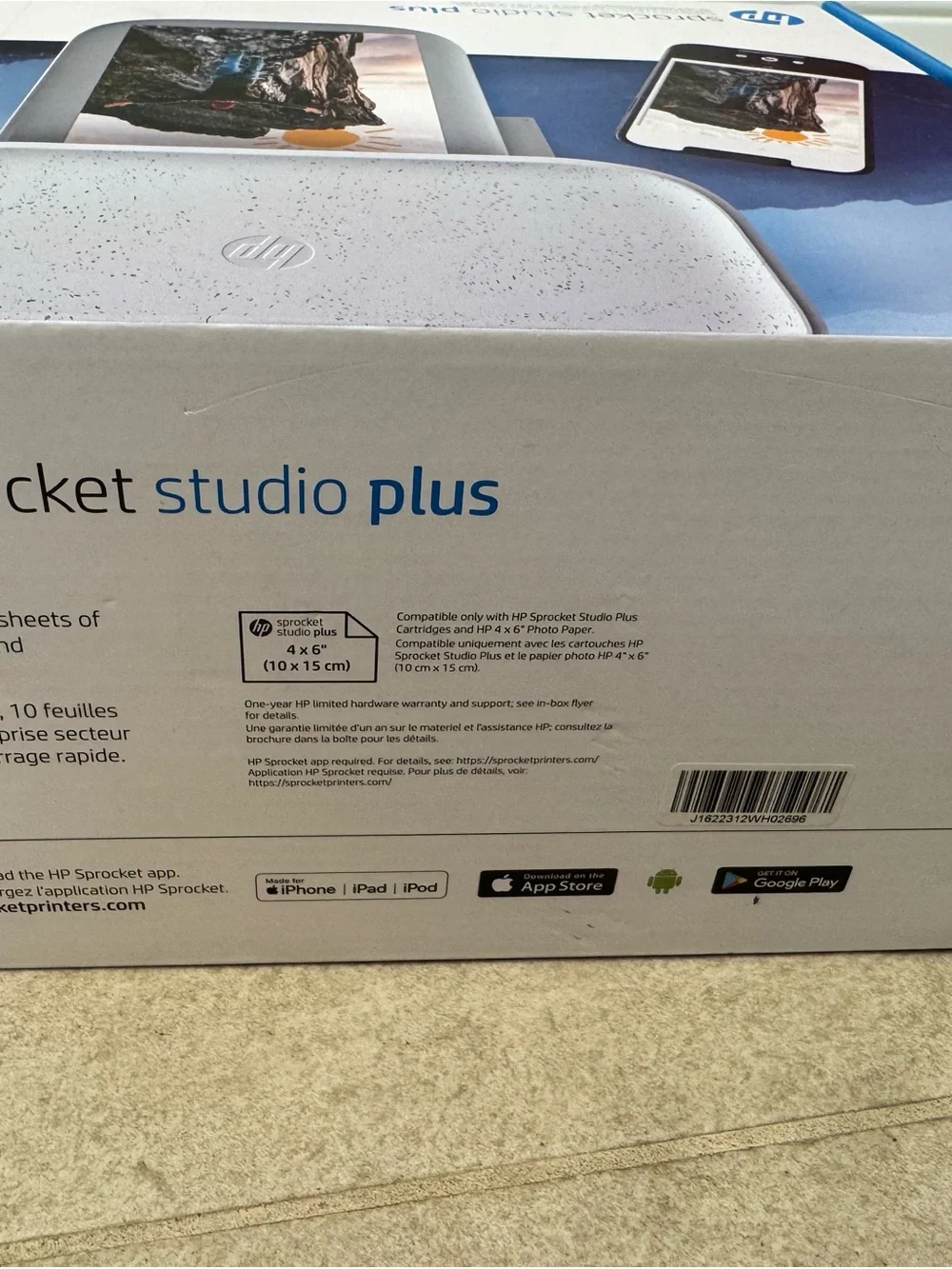 New HP Sprocket Studio Plus Photo Printer